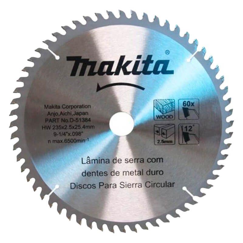Disco Serra Madeira 60 Dentes 235mmx25,4mm Makita D-51384 - Disco